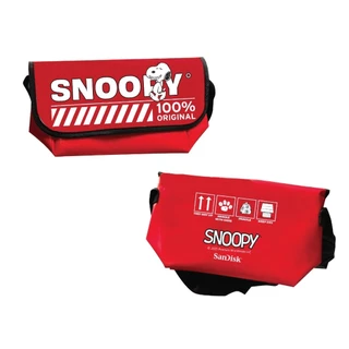 (รับฟรีของแถม) กระเป๋าสะพายข้าง สุ่มลาย Snoopy Travel bag SANDISK TRAVELBAGSNOOPY
