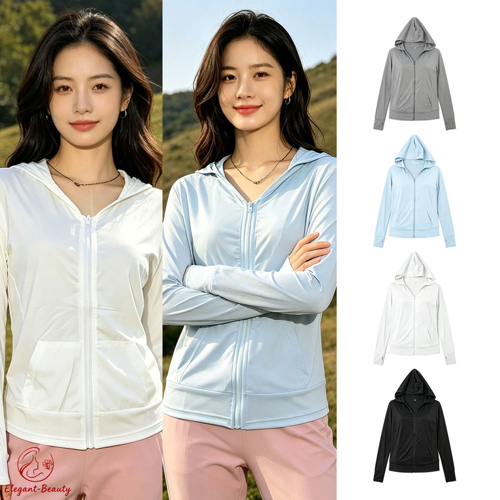 เสื้อกันแดดผู้หญิง ผ้าร่มกัน UV กันละอองน้ำ แห้งไว สำหรับกิจกรรมกลางแจ้ง