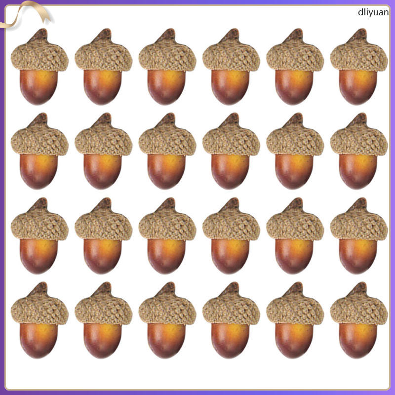 เครื่องประดับตกแต่ง Acorns สําหรับตกแต่งงานฝีมือประดิษฐ์ Mini Faux dliyuan