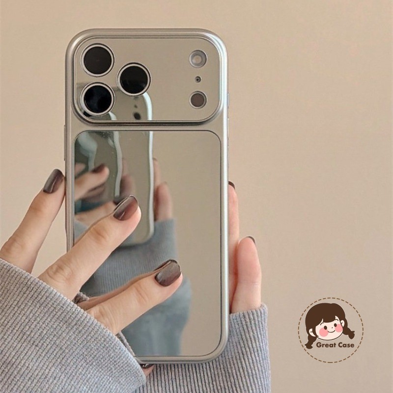 Simple Silver Mirrorเคสโทรศัพท์สําหรับVivo iQOO Z11 Z11X Z10 Z10X Z10R Z9X Z9 Turbo Plus Z7 Z7i Z6 L