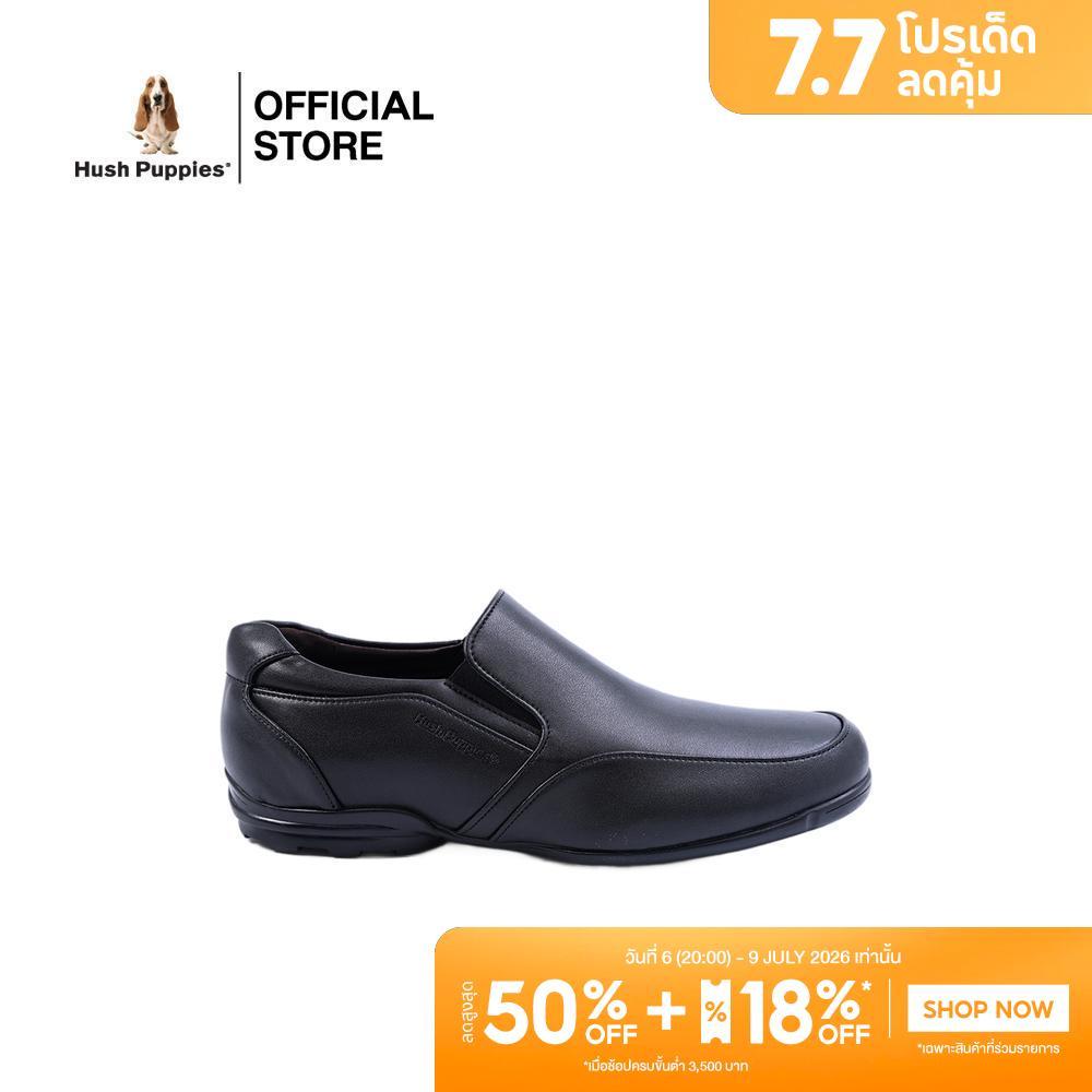 Hush Puppies รองเท้าผู้ชาย รุ่น HP 8HDFPP315A - สีดำ (รองเท้าทางการหนังสังเคราะห์ แบบสวม)