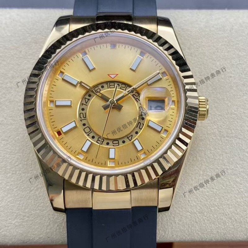 Laojia DIW Skywalker GMT Dual Time Zone Crossing Series 42mm Luxury Mens Automatic Mechanical Watch