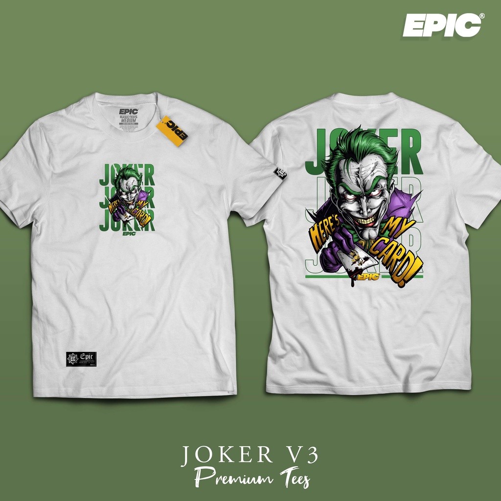 พรีเมี่ยม - เสื้อยืด Joker V3 เสื้อไมโครไฟเบอร์ 100%