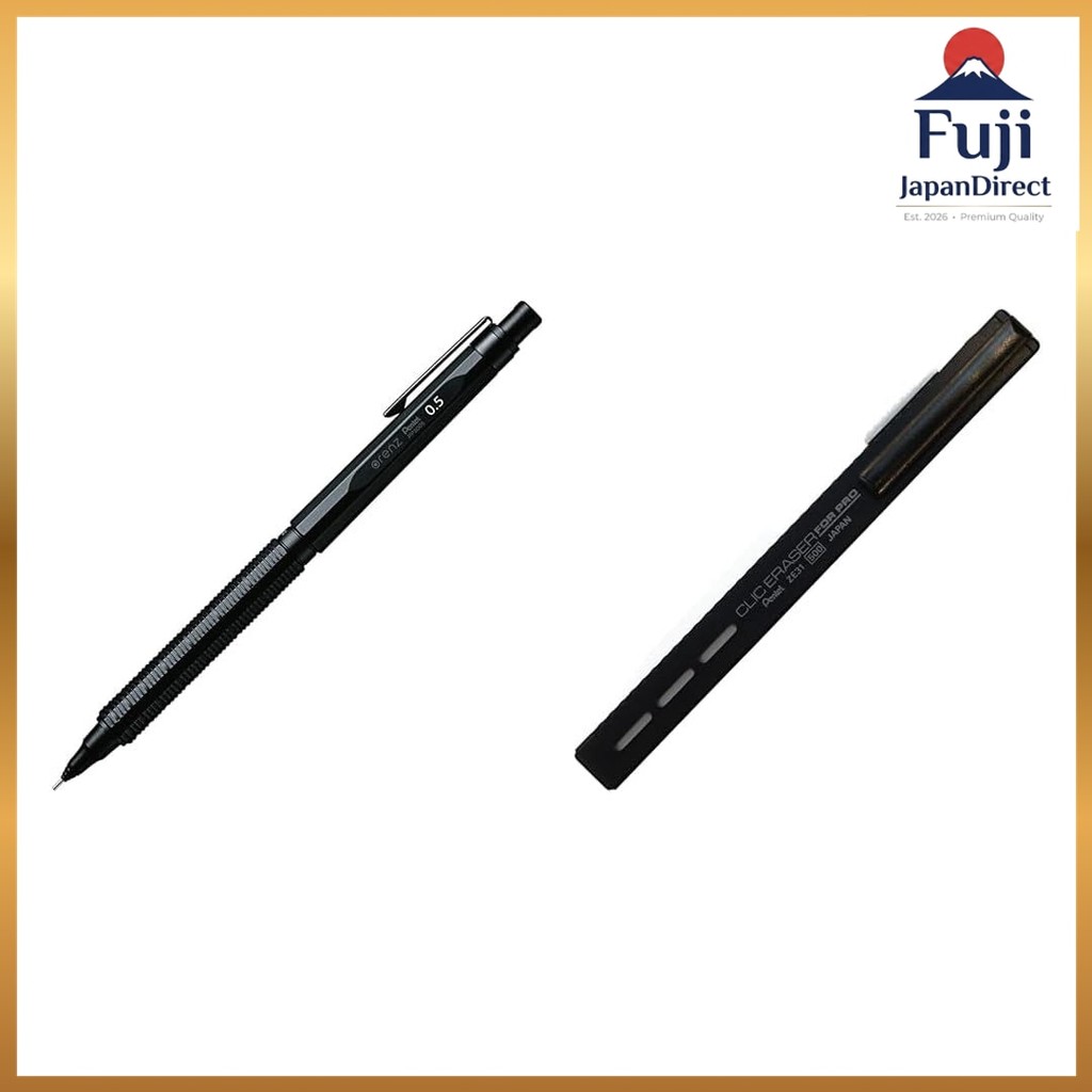 Set Purchase Pentel Mechanical Pencil Oranges Nero 0.5mm PP3005-A + Rectangle Holder Eraser Click Er