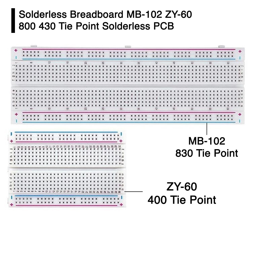 Breadboard MB-102 MB102 830 Point Solderless Bread PCB Project Boardd