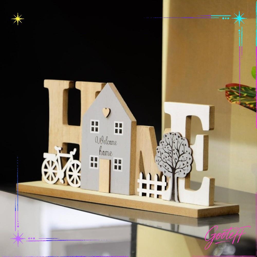 สัญลักษณ์ บ้าน เครื่องประดับ,ไม้ออกแบบที่เรียบง่ายงานฝีมือไม้,ของขวัญส่วนบุคคลไม้ตัวอักษรคณะกรรมการตกแต่งห้องสํานักง