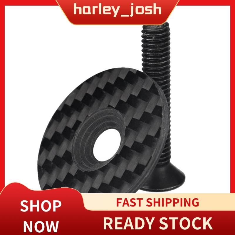 harley_josh Stem Cap สําหรับจักรยานเสือภูเขาฝาครอบตารางคาร์บอนพวงมาลัยด้านบน