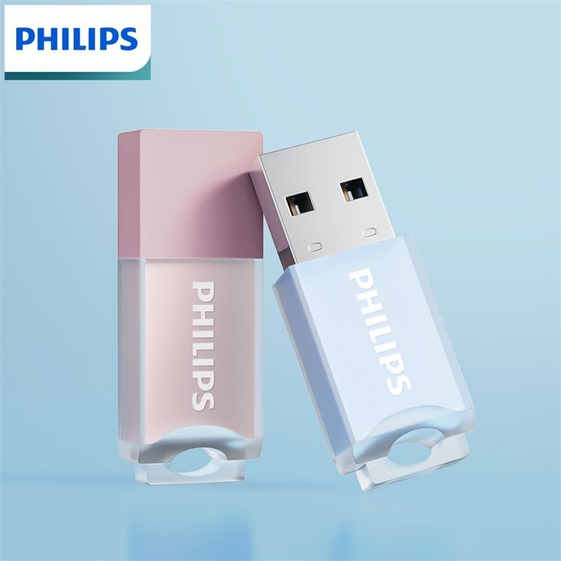 Philips 8G Mini u Disk 32g คอมพิวเตอร์โทรศัพท์มือถือสํานักงาน 128g ความจุขนาดใหญ่ u Disk 16 รถน่ารัก