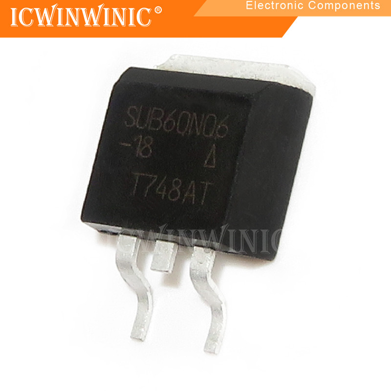 5 ชิ้น SUB60N06-18 T60N06HD TO-263 IC วงจรรวม