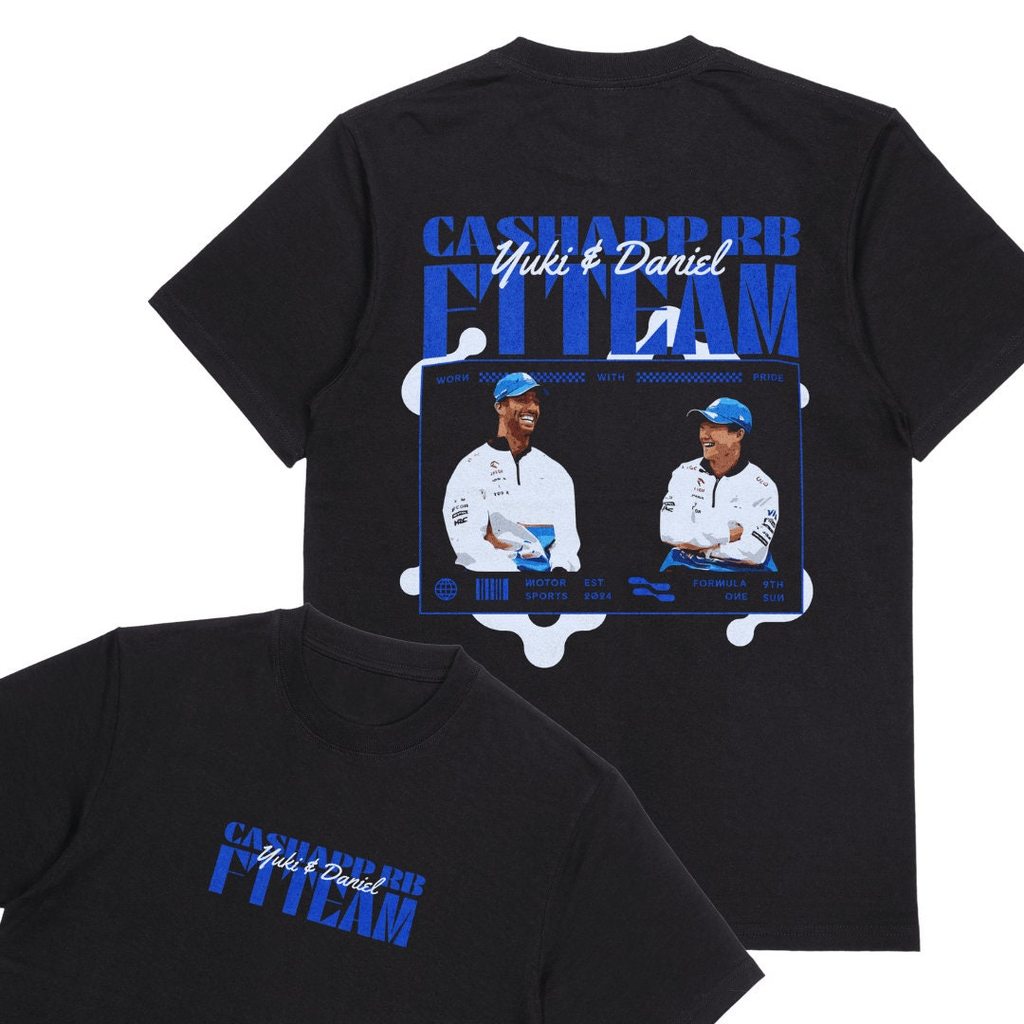 F1 Visa Cashapp - เสื้อยืด Daniel and Yuki F1
