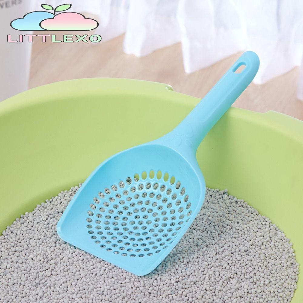 LITTLEX พลั่วตักแมว, เครื่องมือทําความสะอาดสัตว์เลี้ยง พลั่วครอกแมวแบบหนา, ทรายแมวพลาสติก ถาดขยะห้องน้ํา ช้อนทําความสะอาด