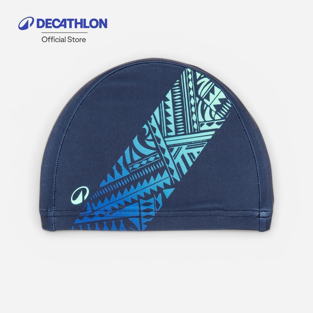 Decathlon Fabric Swim Cap Size M หมวกว่ายน้ำผ้าสำหรับผู้ชายขนาด M - Blue