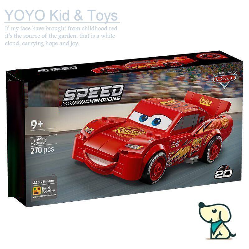 Gomora Hobby GH1X เข้ากันได้กับ Speed Champions 77255 Lightning McQueen บล็อกตัวต่อ EQ1