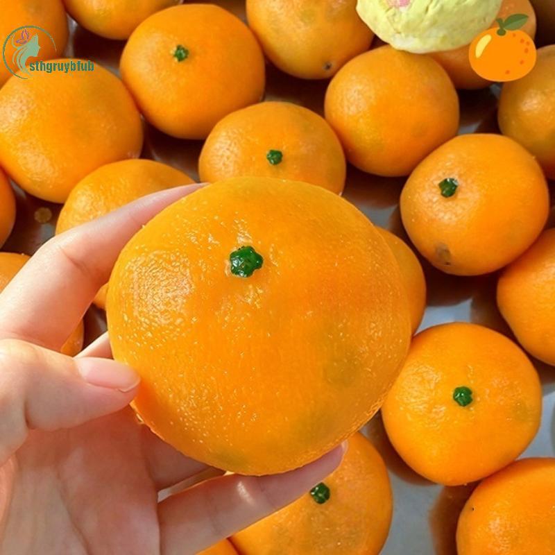 STHB จําลอง Tangerine ความเครียดบรรเทา Ball DIY Handmade Soft Squeeze ของเล่นปลอดสารพิษทนทานสําหรับนักเรียนคนงานทุกวันความดัน Release TH