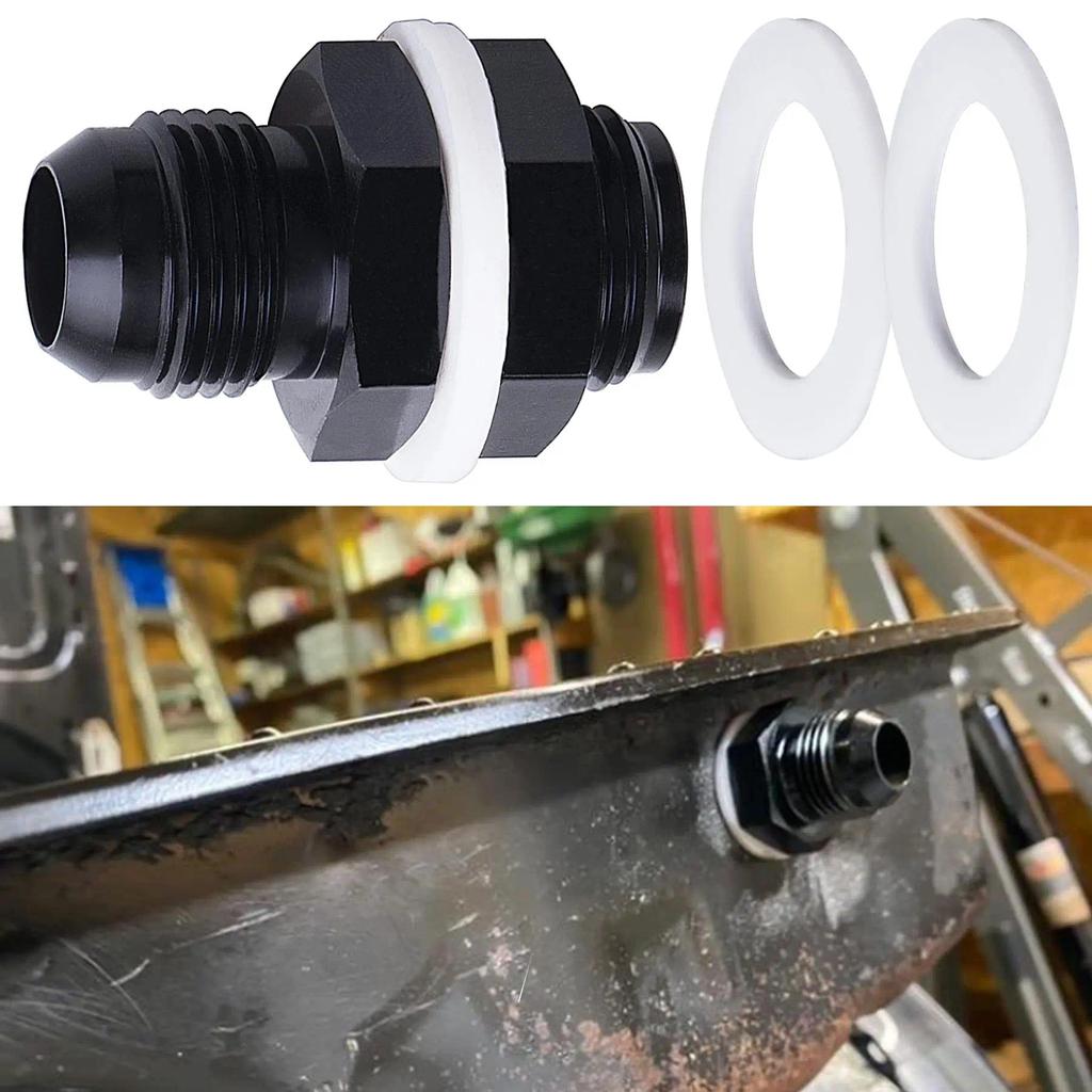 QP Fuel Cell Bulkhead Fitting AN6 AN8 AN10 Accessories Fuel Cell Bulkhead Adapter Fitting With Washe