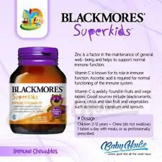 Blackmores Superkids Immune Chewables แบล็คมอร์ วิตามินเด็ก อาหารเสริมเด็ก fishoil ฟิชออย วิตามินซีเด็ก kid vitamin
