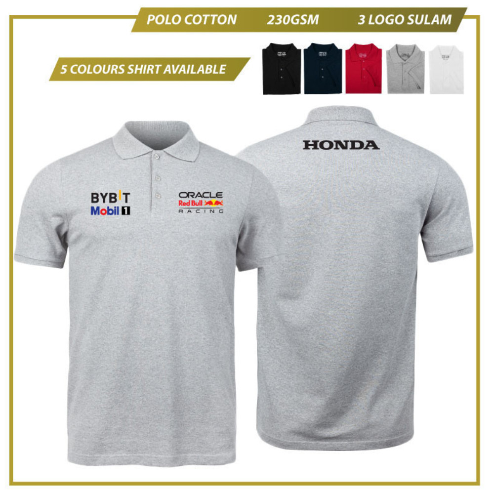 คุณภาพสูงโลโก้ HONDA พิมพ์ Wsbk เสื้อโปโลผู้ชายผ้าฝ้ายนุ่มสไตล์ผู้ที่ชื่นชอบรถ