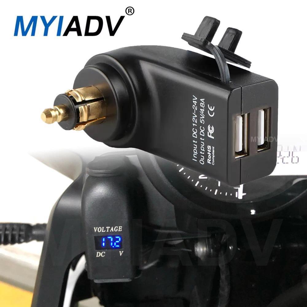 LD Dual USB Charger Power Adapter Hella DIN Socket For BMW R1250GS F750GS F800GS R1200RT R1200GS ADV