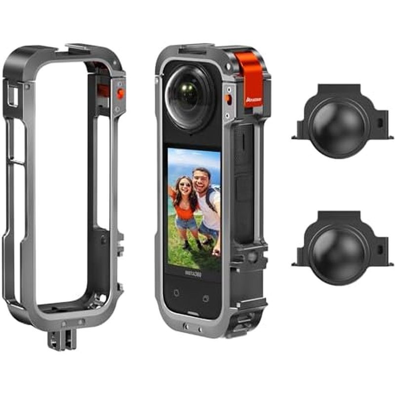 Amazear โลหะสําหรับ Insta360 X4 อุปกรณ์เสริม, อัพเกรด Insta 360 X4 มัลติฟังก์ชั่นยูทิลิตี้กรอบ Quick