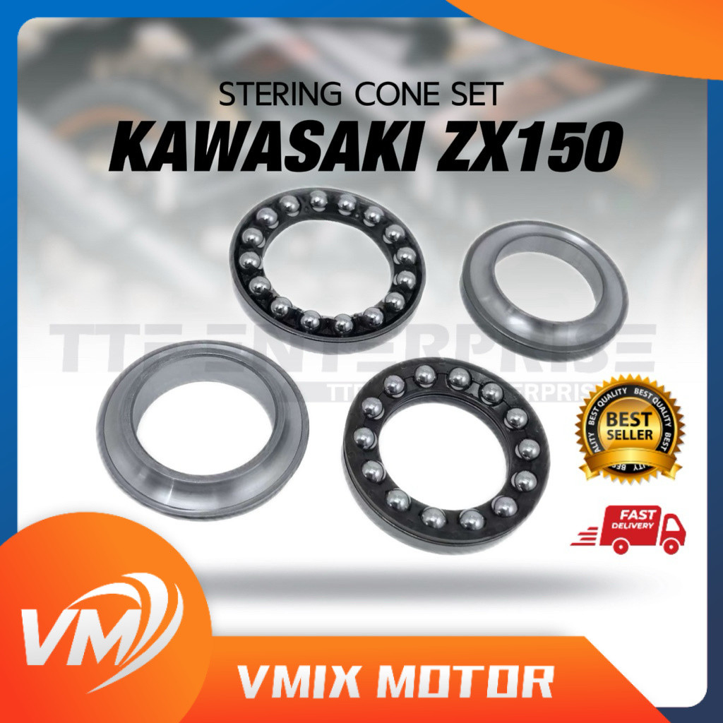 KAWASAKI ZX150 STERING CONE SET BEARING TAPAK HANDLE COMPLETE SET ZX 150 ZX150