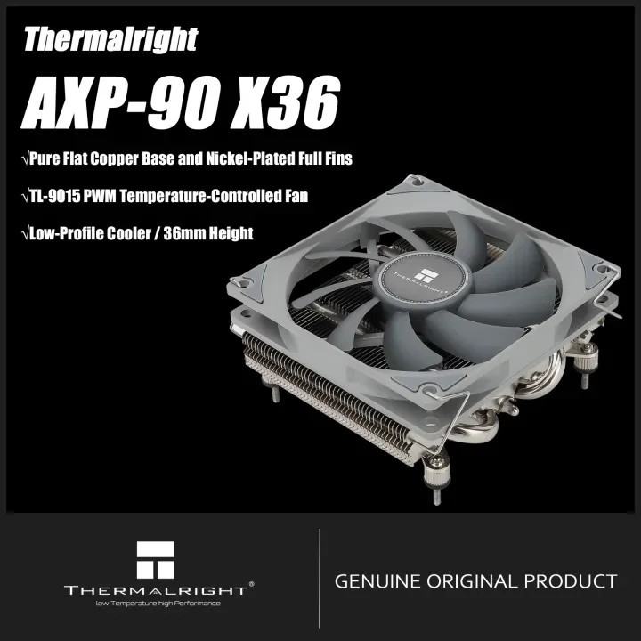 FZ Thermalright AXP-90 X36 สีดํา HTCP/Low Profile CPU Cooler 4 ท่อความร้อนลง-ความดัน CPU Cooler