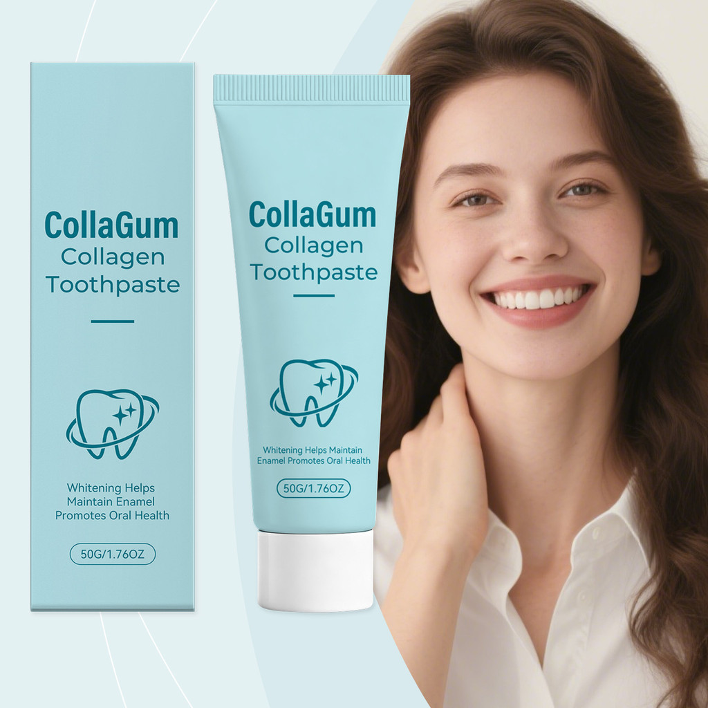 [ขายร้อน] Collagen Dazzling Bright Toothpaste ยาสีฟัน Gentle Care ทําความสะอาดฟัน Fresh Refreshing B