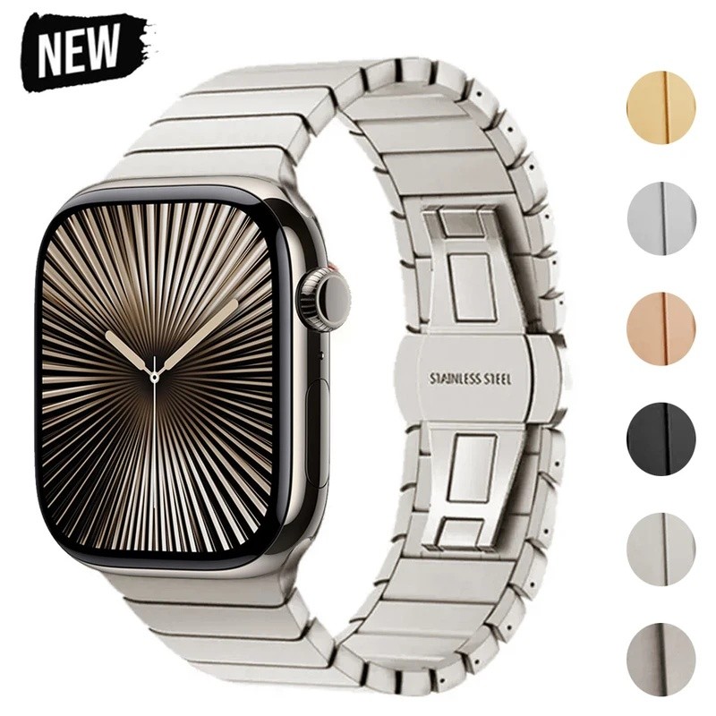 โลหะสําหรับ iWatch 46 มม.สแตนเลสสตีลสําหรับ Iwatch Series 11 10 Ultra 49 มม.42/44/45/40 มม.ธุรกิจ Co