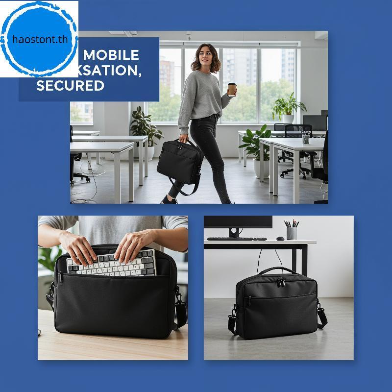 Haostont Monitor Protective Carry Bag Cushioning Foam Cushion Full Protection Case Fit 24/25/27/32 นิ้วหน้าจอสําหรับ Office Moving TH