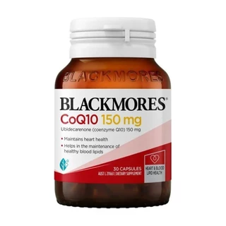 ฉลากใหม่! Blackmores CoQ10 High Potency 150mg 30 Capsules โค-เอนไซม์คิวเทน สุขภาพหัวใจ หลอดเลือด