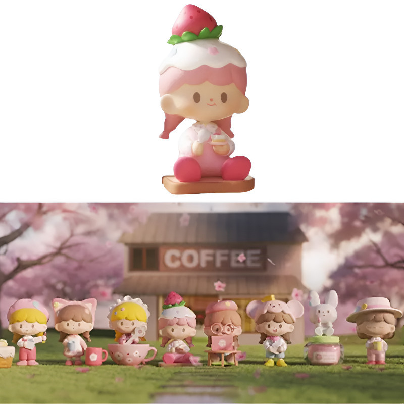 ZZoton Cherry Blossom Cafe Seris Blind Box ตัวเลขน่ารักหายูนิคอร์น