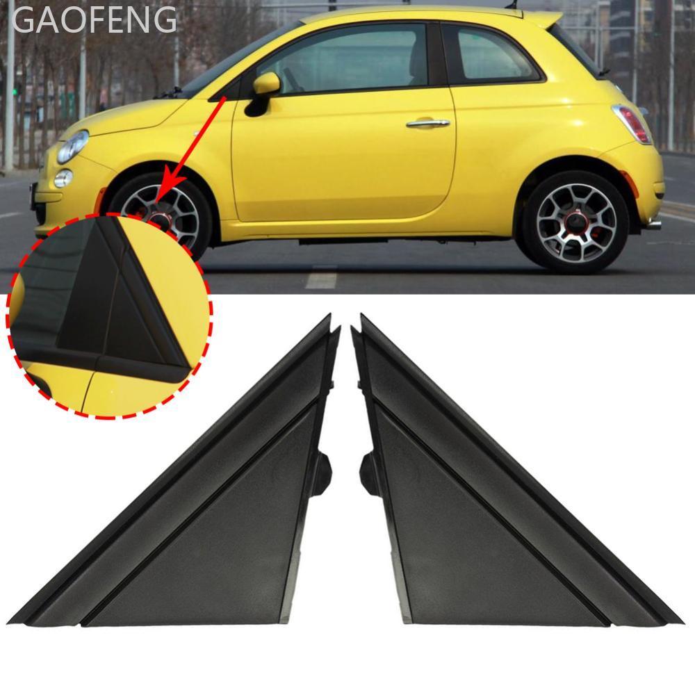 GAOFENG 1 PC กระจกประตูรถสามเหลี่ยมแผ่นธงหน้าต่างด้านหน้า A-เสาสามเหลี่ยมสําหรับ FIAT 500 2012-2019 