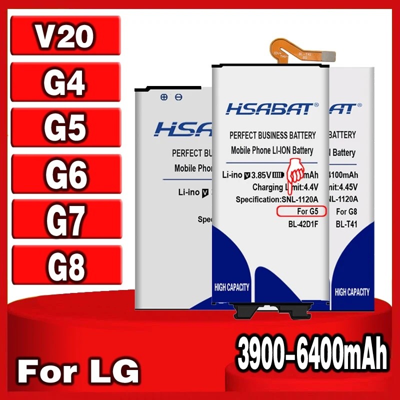 แบตเตอรี่สําหรับ LG G5 G6 G4 G7 G8 ThinQ V20 H850 H820 H830 H831 H840 G600L G600S H870 H871 H872 H87