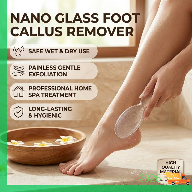เท้าแคลลัส Remover Nano แก้วเท้าแฟ้ม Dead Skin ยางลบ Heel Care Pedicure เครื่องมือสําหรับผู้หญิง Hom