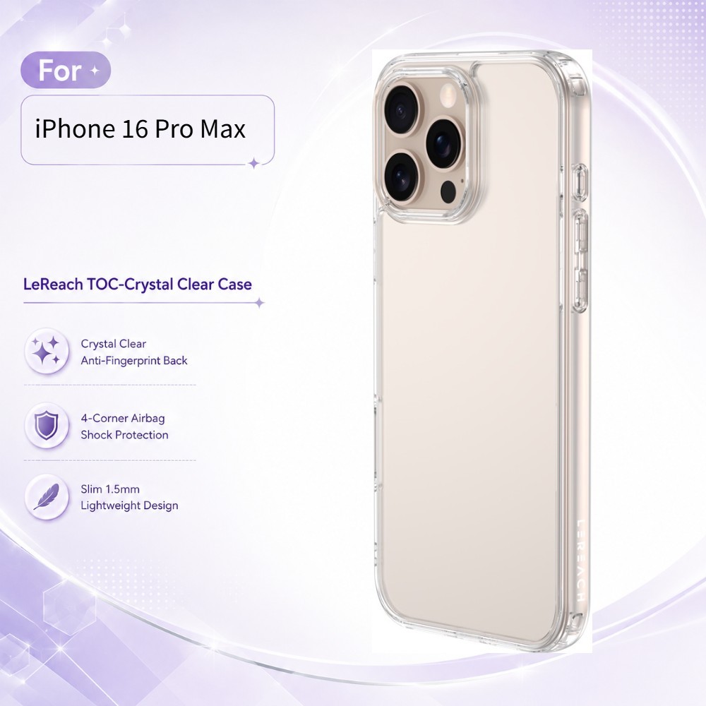 เคสใส สำหรับ iPhone 16 Pro Max Plus 15 16E 17E ยกขอบ ป้องกันกล้อง Ultra-Thin CA1000