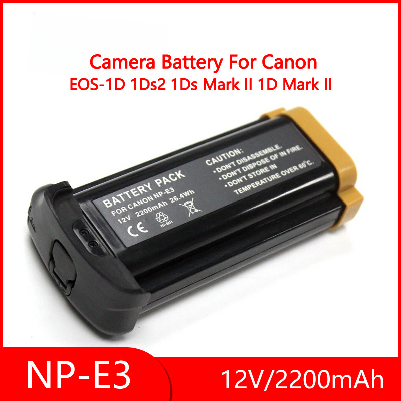 NP-E3 NP E3 NPE3 12V 2200mAh แบตเตอรี่กล้องสําหรับ Canon 1D Mark II Mark II N 1Ds Mark II กล้องดิจิต