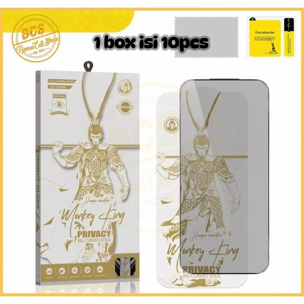 BCS - KA - A07 1 กล่อง CONTAINS 10 ชิ้นกระจกนิรภัย SPY MONKEY KING สําหรับ INFINIX HOT 8 9 9 PLAY 10