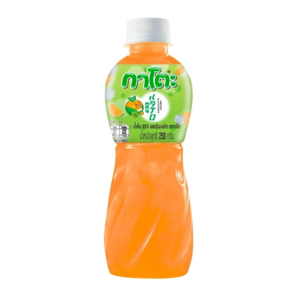 กาโตะ น้ำส้ม25%ผสมวุ้นมะพร้าว Kato Orange Juice Nata De Coco 280ml.