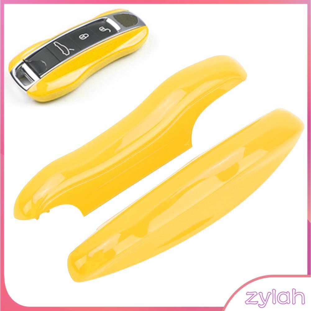 Zylah-th Dioche Trim Skin รีโมทกุญแจ Fob เคสเชลล์สำหรับ 92A 970 981 911 991 (เคลือบเงาสีดำ)