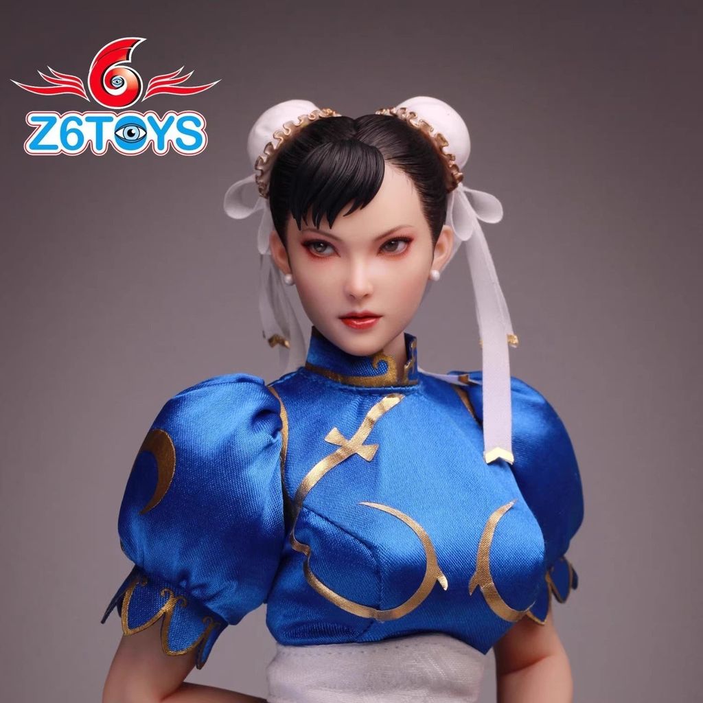ขายร้อน Z6TOYS 1/6 Asian Beauty Chunli ZC020 Movable Eye หญิงหัวประติมากรรม