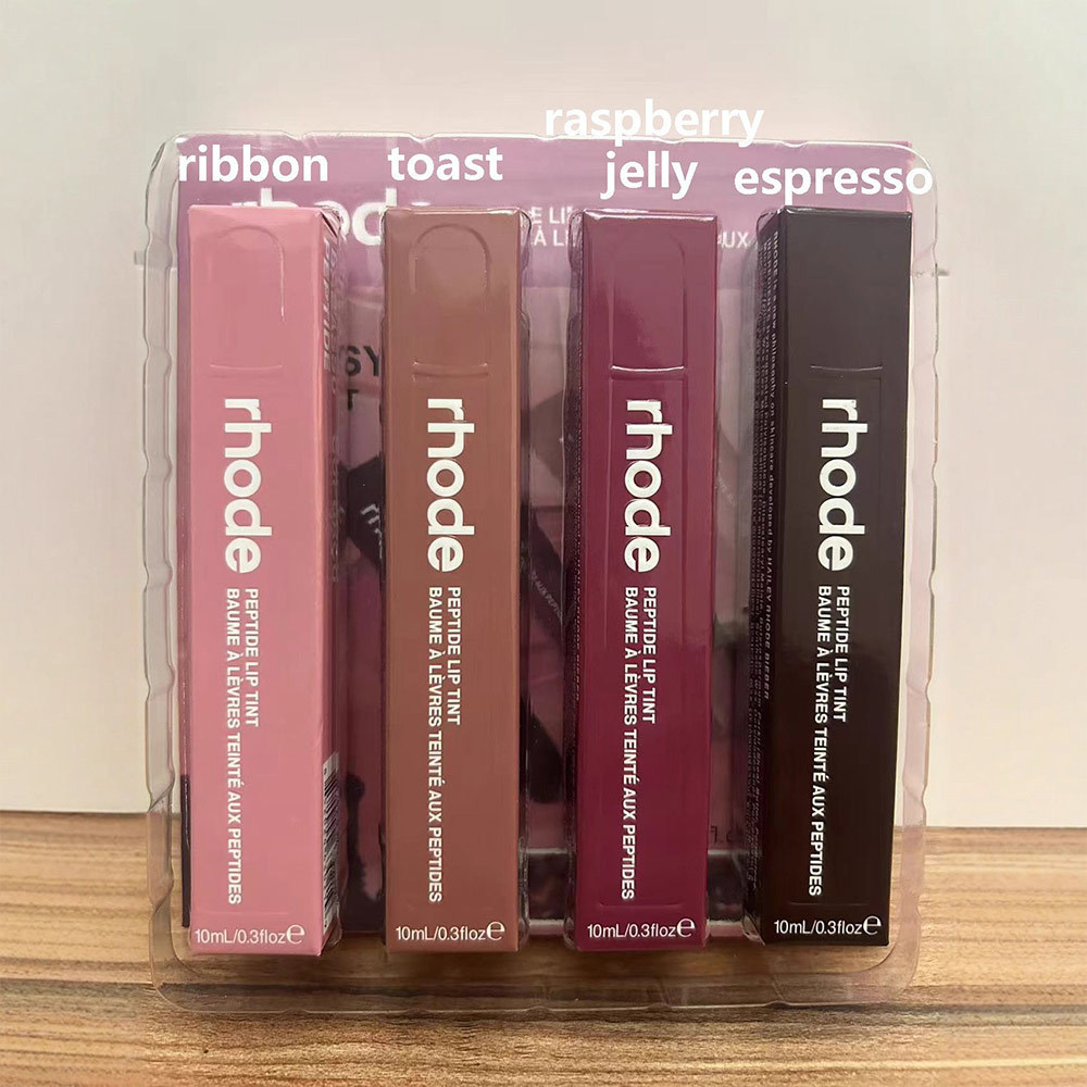 rhode Four Count Lip Gloss Collection Peptide Infusion 10ml Per Item Soft Gloss Finish Nourish Lip S