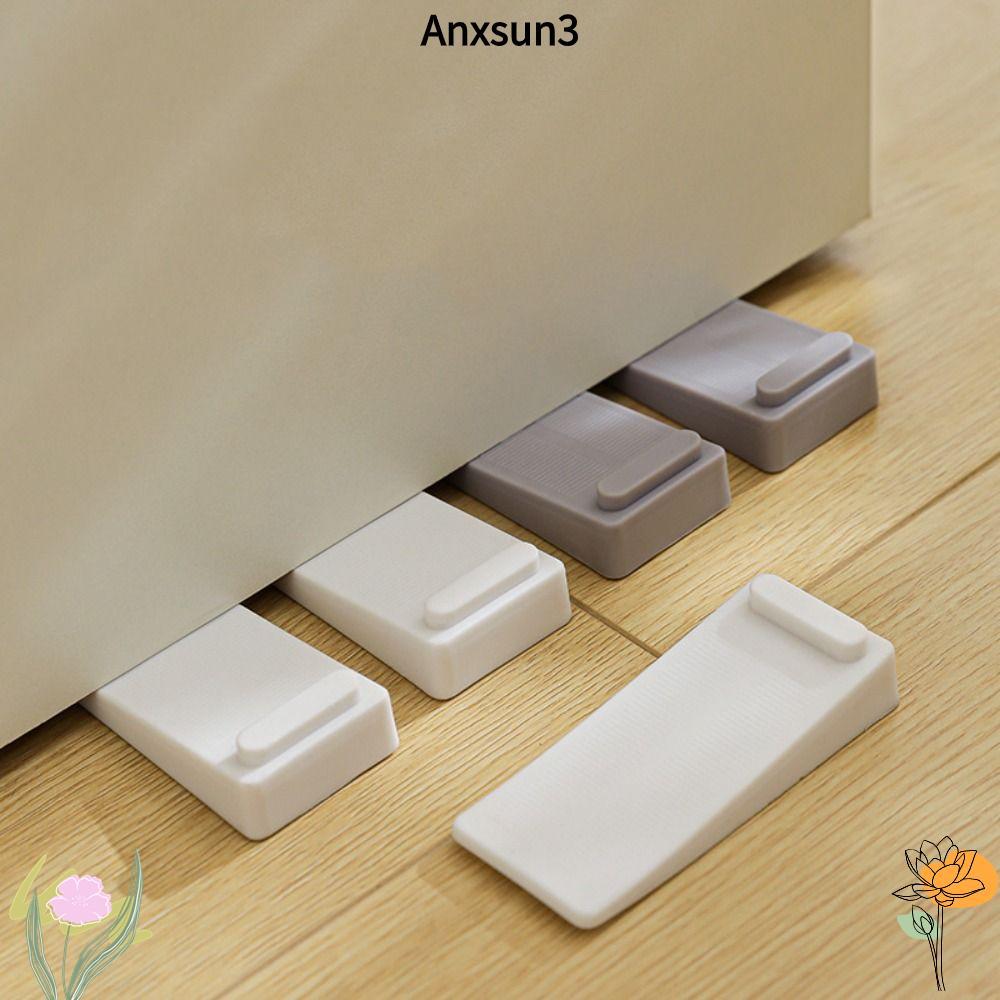 ANXSUN3 2 ชิ้น Mute Door Stopper, ความปลอดภัยลื่นประตูหยุดบล็อก Wedge, Anti-collision PVC Impact Sto