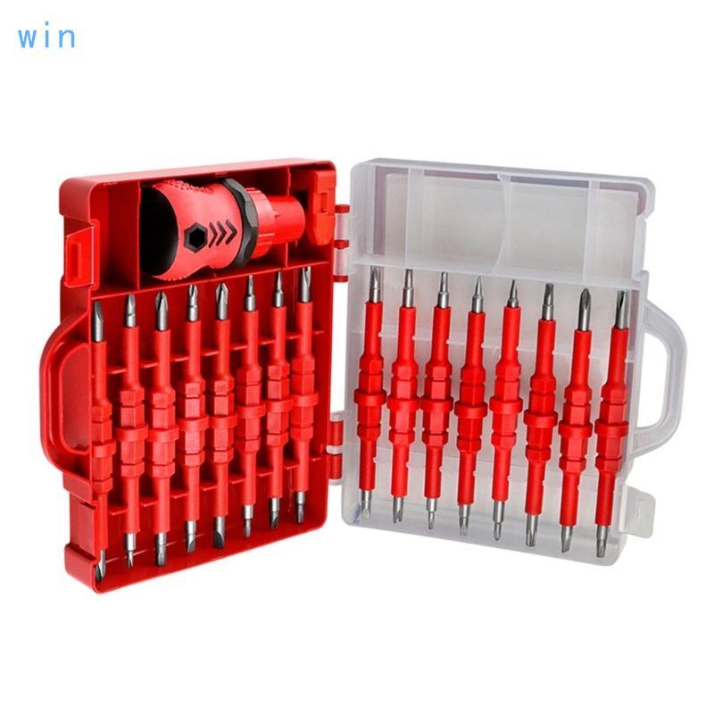 Win 34 In 1 ชุดไขควงวงล้อหมุน Nonslip Grip เครื่องมือสําหรับงานหนักสําหรับโครงการ DIY การประชุมเชิงป