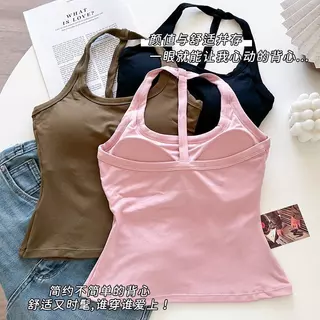 YY139 เสื้อสายเดี่ยวคล้องคอ เซ็กซี่ สดใส เกาหลี สุดน่ารัก เหมาะกับสาวน่ารักใสๆ สุดฮิต พร้อมส่ง ราคาถูก