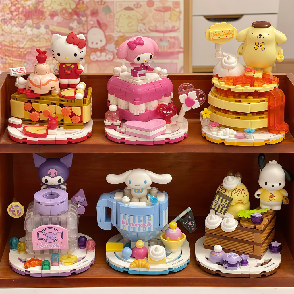 บล็อกตัวต่อที่ยอดเยี่ยม Keeppley Sanrio hellokitty Gourmet Party Keeppley Toy Melody Gift