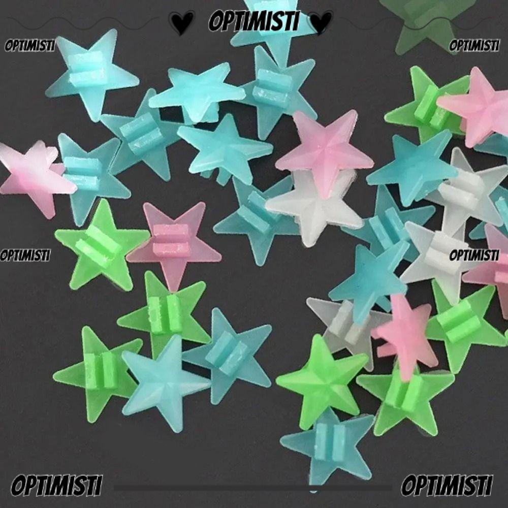 OPTIMISTI8E 36 ชิ้นเด็กจักรยาน Spoke ลูกปัด,เรืองแสงทนสภาพอากาศใน Dark Star ล้อหัวนม, Creative Glowa
