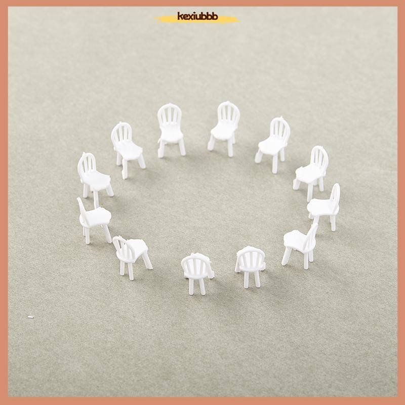 <kexiubbb> 8/10 ชิ้น 1:75 Scale Dinning Miniature เก้าอี้รุ่นมินิบ้านตุ๊กตาเฟอร์นิเจอร์ตกแต่งใหม่