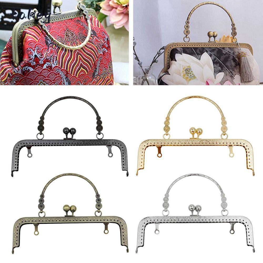 WITAK Purse Frame Kiss Clasp, Vintage Metal Purse Clasp Frame, Mini Bag Hardware Bag Frame Buckle Ba