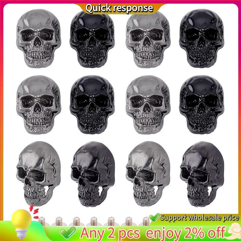 ในสต็อก-Skull Studs Skull Studs สําหรับหนัง Skull Screw Back Rivets