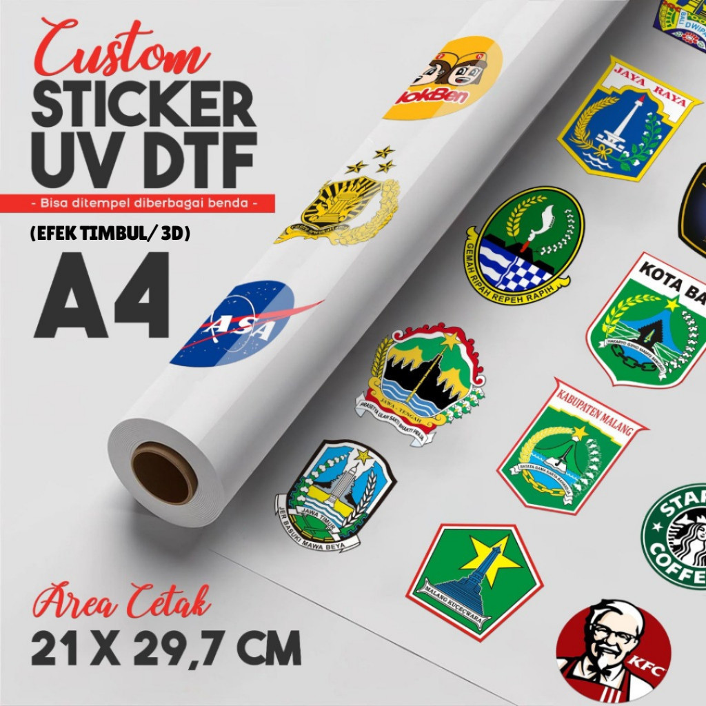 พิมพ์สติ๊กเกอร์ A4 DTF UV | สติ๊กเกอร์ DTF UV แบบกําหนดเองตามใจชอบ (8)