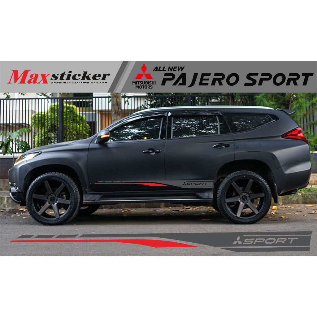 สติ๊กเกอร์ Pajero sport รายชื่อตัวรถ Pajero เรียบง่าย